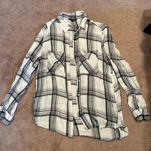 Plaid Buttoned Long Sleeve